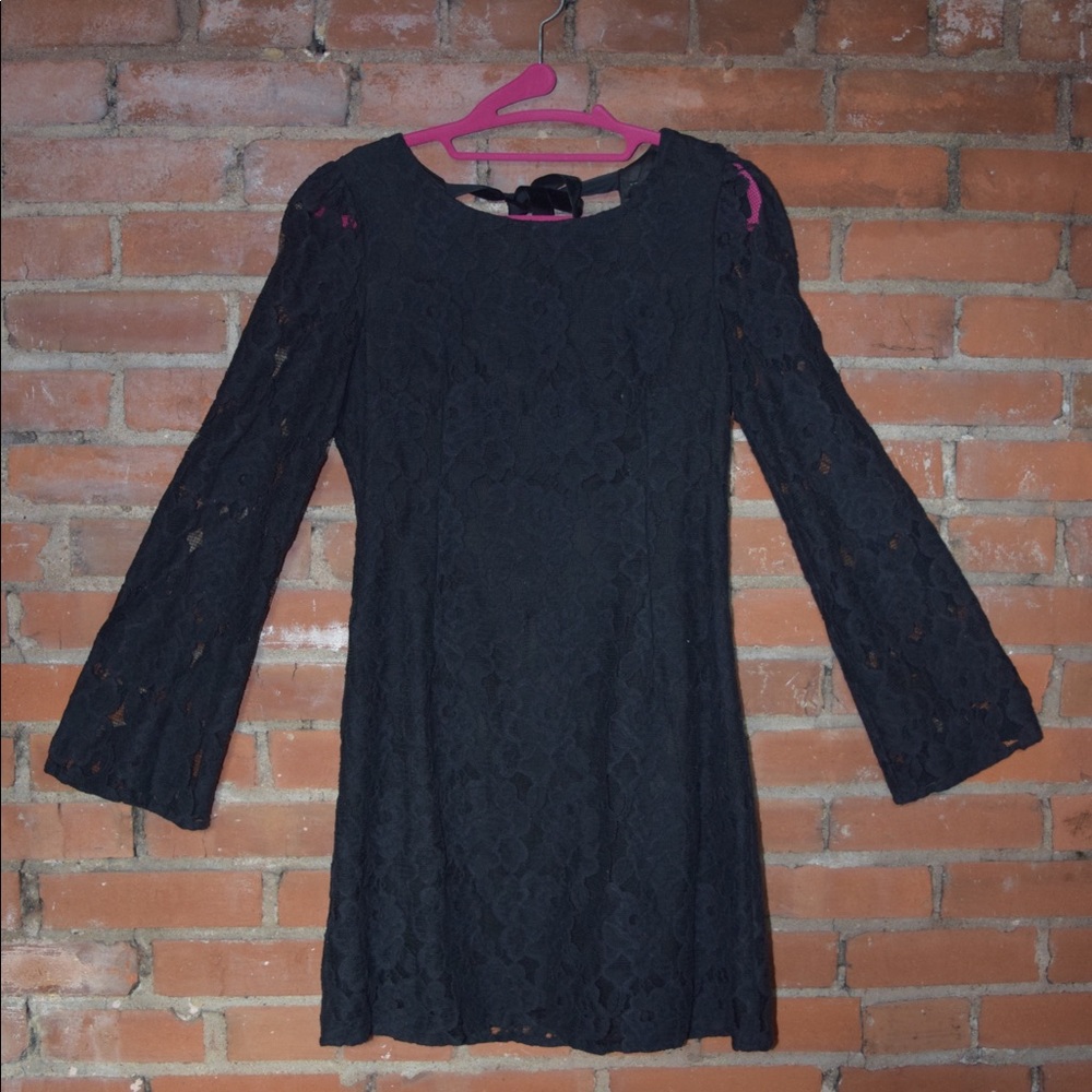 MM Couture Black Lace Mini Dress